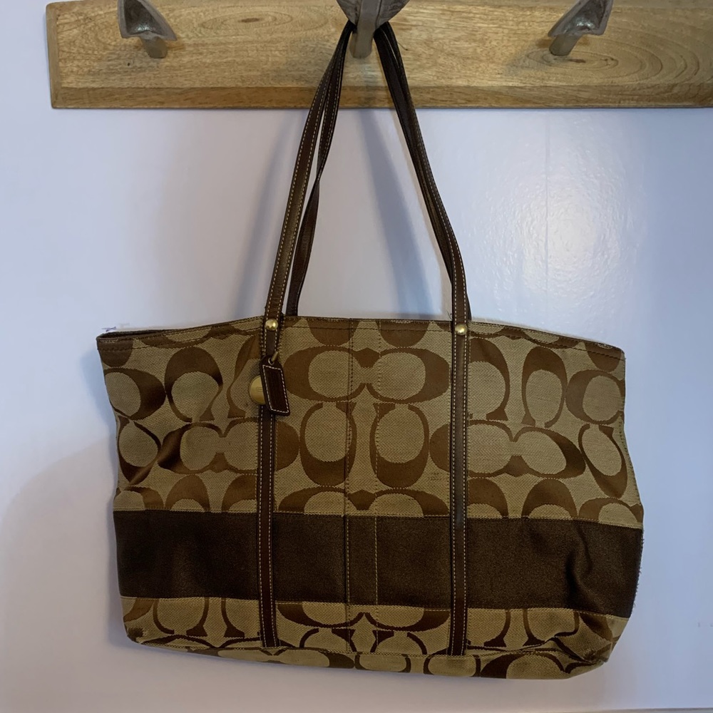 Coach tote bag (brown monogram)